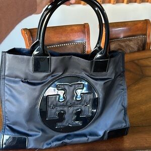 Tory Burch Women's Ella Patent Tote Black Bag